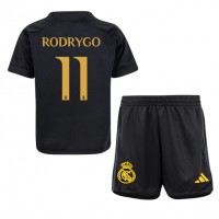 Dětský Fotbalový dres Real Madrid Rodrygo Goes #11 2023-24 Třetí Krátký Rukáv (+ trenýrky)
